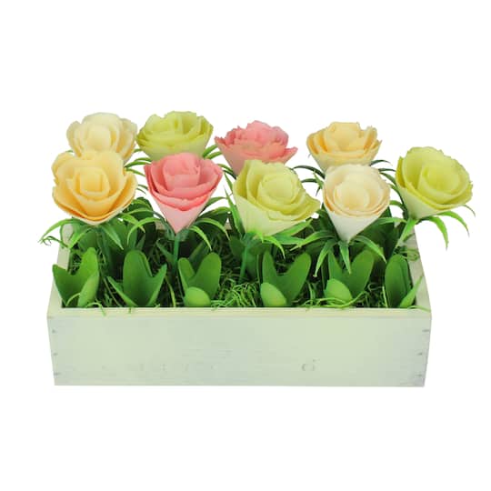 6" Springtime Artificial Flowers in Pot